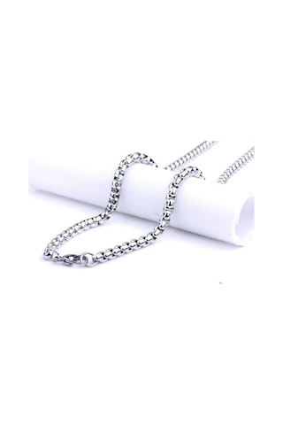 Iç Içe Geçmeli Çelik Erkek Kolye Zincir 3Mm 65Cm
