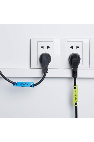 Yuntech01 50 Adet Çok Renkli Kablolu Etiket Seti - Islak Kalemle Yazılabilir, Ev Ve Ofis Kablolarını Düzenle, 5 Renge Ayrılmış Plastik Etiketler