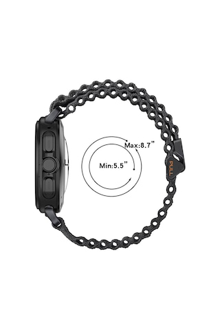 Galaxy Uyumlu Watch Ultra 47mm Mkst Krd-120 Naylon Kumaş Hasır Örgülü Kordon-yeşil