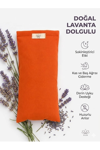 Lavanta Dolgulu Yoga Göz Yastığı Meditasyon Göz Maskesi Uyku Ve Rahatlama Yastığı Aromaterapi Göz Pedi Turuncu