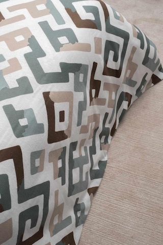 Cotton Collection Kışlık Pazen Çift Kişilik Nevresim Seti Geo Harmony Renkli
