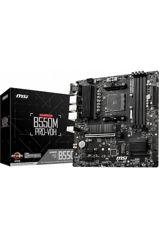 MSI B550M Pro-VDH AMD B550 4400 MHz (OC) DDR4 Soket AM4 mATX Anakart
