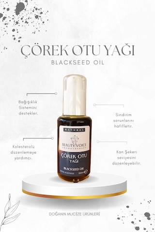 Beauty Voice %100 Saf Çörek Otu Yağı 100 Ml - Losyon Pompalı Şişe