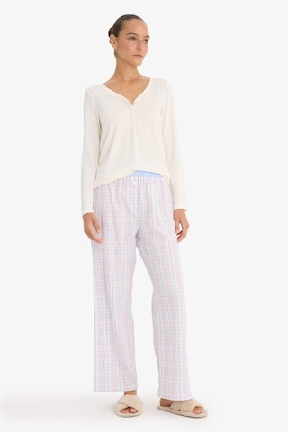 Defacto Regular Fit Uzun Boy Gofre Dokulu Pijama Altı-fall İn Love F8935ax25hsbe551 Mavi