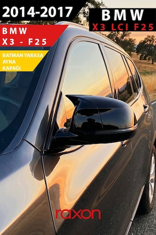 Bmw X3 Lcı F25 2014 2017 Batman & Yarasa Ayna Kapağı Parlak Piano Black Sport