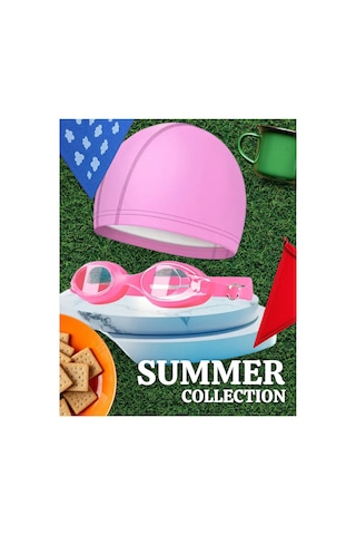 Yuchong Erkek Yüzme Gözlüğü Ve Şapka Seti. Unisex Yüzme Gözlüğü, Anti-sis Yüzme Gözlüğü Pembe