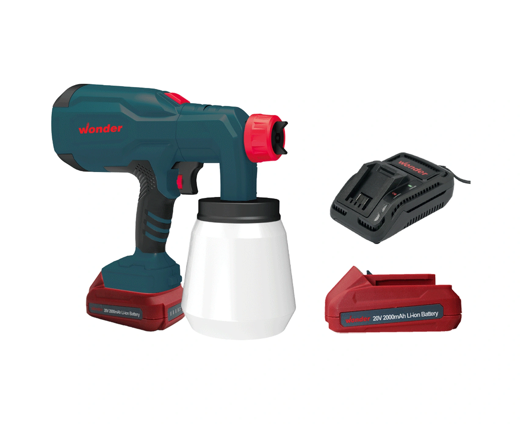 Wonder WABT10S2 20V 2.0AH Li-ion Çift Akülü Boya Tabancası