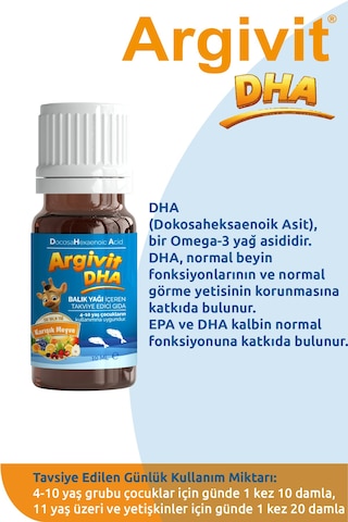 Argivit Dha Damla Balık Yağı 2 x 10 ML