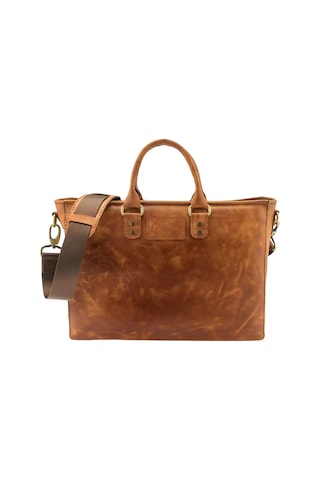 Twingold İsme Özel Günlük Kullanım El Omuz Evrak Laptop Çantası - %100 Deri - Ac09004 - Camel Camel