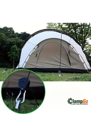 Kamp Çadırı Otomatik Kilitlemeli Ip Gergisi Düğüm Süz Tarp, Yan Tente Ve Branda Sabitleme Sistemi 4 Adet Kırmızı