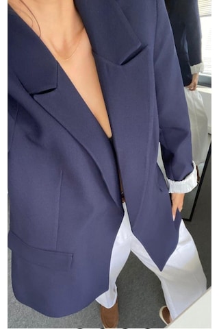 Premium Kalite Marin Astarlı Double Kumaş Blazer Ceket Lacivert Lacivert
