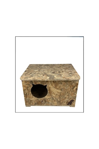 Goxawee Kedi Evi Dış Ortam Uygun Ahşap Kedi Evi Osb 60x45x40 Cm