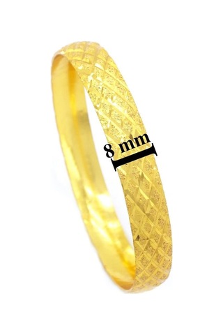 Altın Kaplama Baklava Model Bilezik 0.8 Cm Blz-3050 Altın