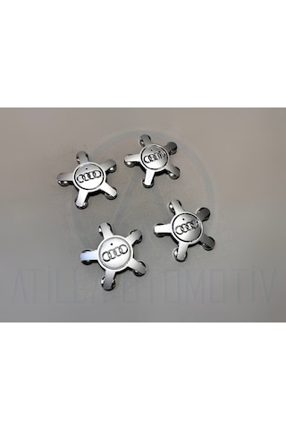 4 X Audi A4 8k B8 07-15 Ahtapot Çelik Jant Göbek Seti Gri 112mm