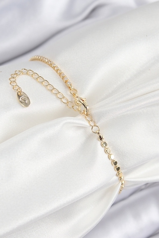 Pirinç Zirkon Taşlı Arı Model Ezme Zincir Gold Renk Kadın Bileklik - Tj-bb7595 Diğer