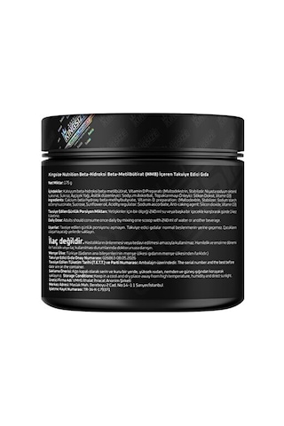 Kingsize Nutrition Hmb + Vitamin D3 175 Gr - Aromasız