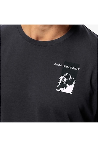 Jack Wolfskin Vonnan S/s Graphic T M Erkek Tişört 1809941-6350 Siyah