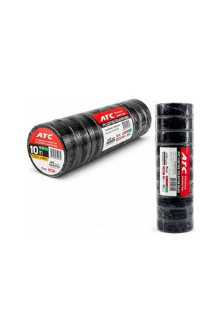 Atc Pvc İzolasyon Elektrik Bandı 10mm 0.13x19x11yds Siyah Lüx - 10'li Paket