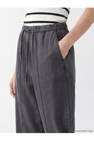 Lcw Comfort Gri Beli Lastikli Wideleg Kadın Jean Pantolon