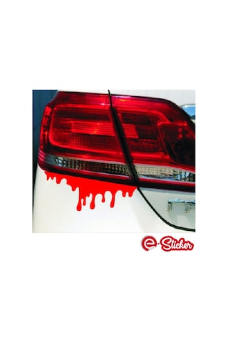 2 Adet Kan Damlası Far Sticker Oto Sticker Araba Sticker
