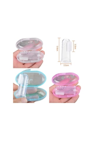 Mucit Home Bebek Ve Kedi Köpek İçin Silikon Parmak Diş Kaşıyıcı Dil Temizleyici Diş Fırçası