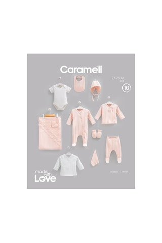Caramell %100 Pamuk Very Nice 10'lu Set 0-3 Ay 50-56 Cm Bej Crml.zk2509.bej