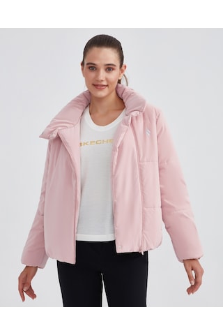 Skechers W Outerwear Padded Jacket Kadın Light Pink Mont S232044-590 Pembe