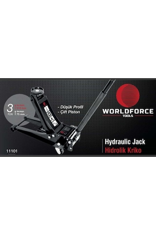 Worldforce 11101 Hidrolik Arabalı Kriko Düşük Profil 3 Ton