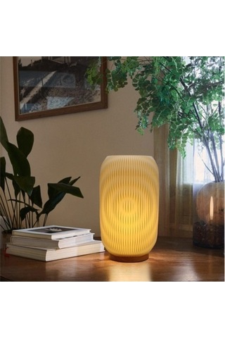 Fastbuy Sanctuary Vault Gece Lambası İçin Yatak Başı Lambaları, Vintage Çizgili Esinti B S7rl8j, Açık Sarı, Estetik Aydınlat Açık Sarı