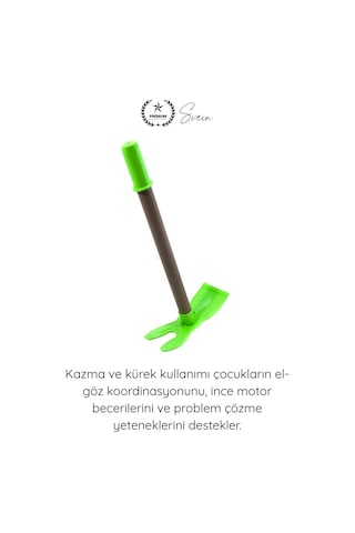 Kazmakürek İkili Bahçe Seti Çocuk Kazma Kürek Oyuncak Kum Plaj Toprak Bahçe Oyun Seti Dayanıklı Pla