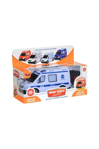 V001-2 V3 V004 Kumandalı Sesli Işıklı Polis Arabası-jandarma-ambulans-itfaiye 1:18-vardem