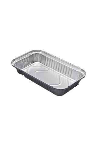 Şeylişeyler - Alüminyum Dikdörtgen Sütlaç Ve Yemek Kabı 750 Gr + Kapaklı Set - 20x12 Cm 787/l 100 Adet