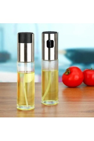 Sprey Püskürtmeli 100 Ml Cam Yağdanlık 1 Adet Şeffaf