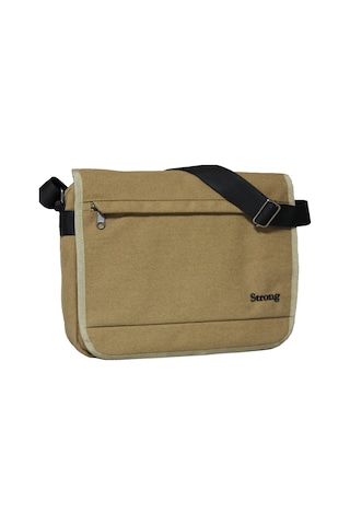 Unısex Kanvas Postacı Çantası Askılı Omuz Çantası Okul Çantası Körüklü Çapraz Çanta Pst02 Hardal Sarısı Hardal Sarısı