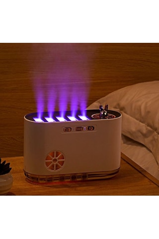 Çeşithane Müzikli Yağmur Efektli Aroma Difüzör Ultrasonik Hava Nemlendirici Led