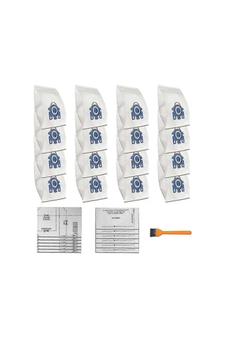 Hangfox Miele Toz Torbaları 16'li Paket - Gn, Classic C1, S Serisi Uyumlu, 3d Filtreli