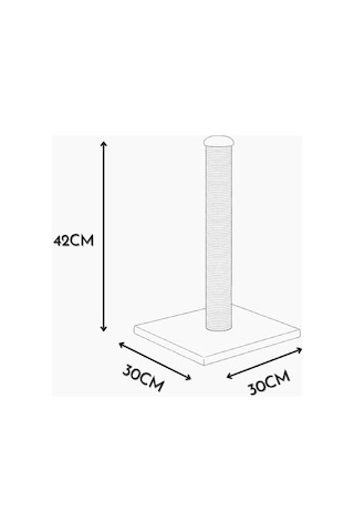 Kedi Tırmalama Tahtası 42cm, Kırmızı