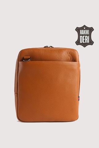 Hakiki Deri Erkek El Çantası Taba Smr9280 Taba