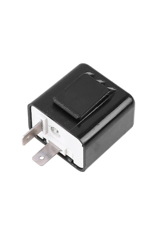 Geeroyoo Motorsiklet 12v 2 Pin Led Flaşör Rölesi, Çiftli Paket, Siyah, Frekans Ayarlı, Ters Polarite Ve Kısa Devre Korumalı