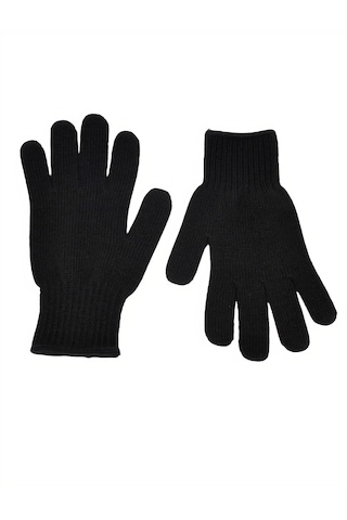 Erkek Siyah Kışlık Triko Eldiven Gloves