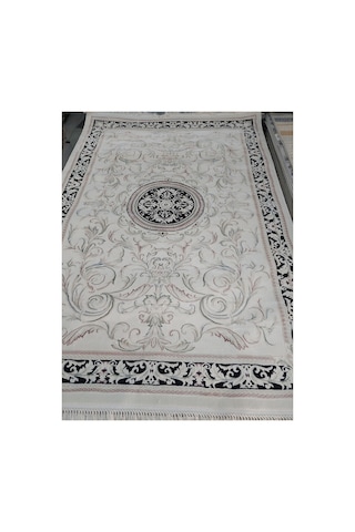 Şiraz 160x230 4m2 Dokuma Halı Krem/siyah