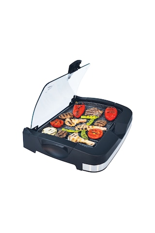 Gazella BRB3000 Granit Kapaklı Dumansız Elektrikli Izgara + Sehpası