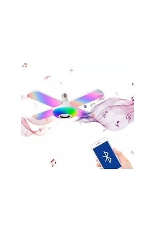 Helios Hs 2092 36 Watt 4 Kollu Bluetooth Hoparlör Müzik Çalar Led Ampul Beyaz
