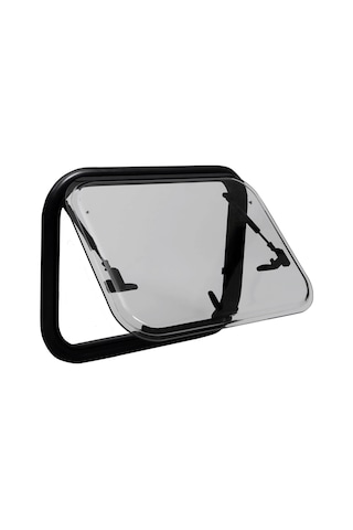 Babarvy 60x45cm 90 Amortisörlü Karavan Camı / Pencere Siyah