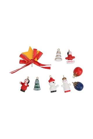 Moveevo Noel Dekorasyonu Ahşap Döner Müzik Kutusu Çocuk Hediyesi Aksesuarla Ornman Noel Ağacı Dekoru