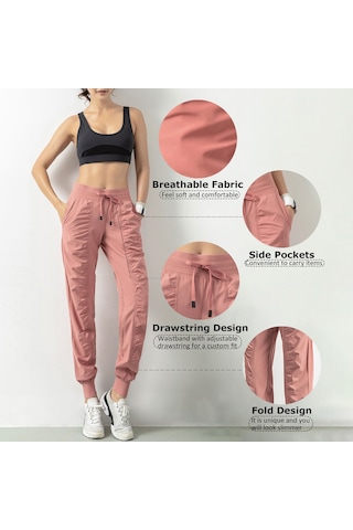 Gajeena Kadın Spor Pantolonu - Esnek Bel, Yan Cepli, Rahat Kesim, Koşu Ve Egzersiz İçin İdeal, Gri, 2xl Gri