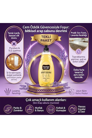 Foşur Foşur By Cem Özkök Lavantalı Bitkisel İçerikli Sıvı Arap Sabunu Tekli