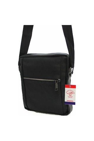 PENTA POLO HAKİKİ DERİ OMUZ ÇANTASI Siyah