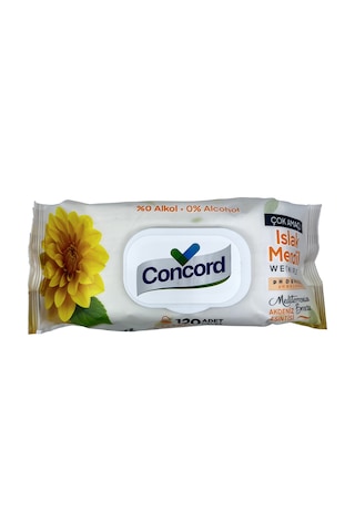 Concord Islak Mendil 120 Adet - Alkol İçermez - Ph Dengeli - Akdeniz Esintisi 3'lü Set 360 Adet