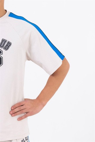 Erkek Çocuk Geniş Kesim Lcl Club Yazılı Şortlu Takım-12978-taş Taş